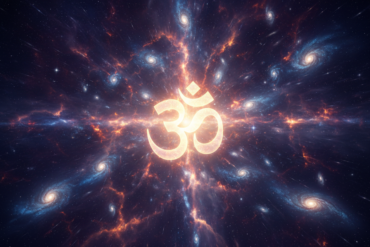 ohm symbol in Nepali and make big bang explosion